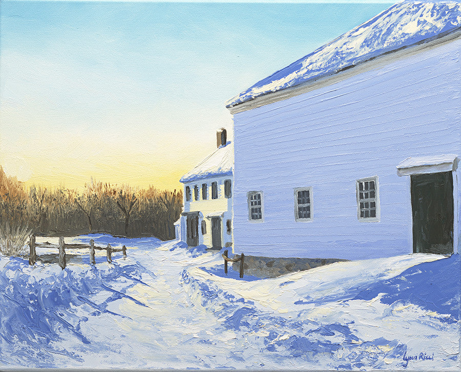 Wright-Locke Farm and Squash House - Artwork of Lynn Ricci