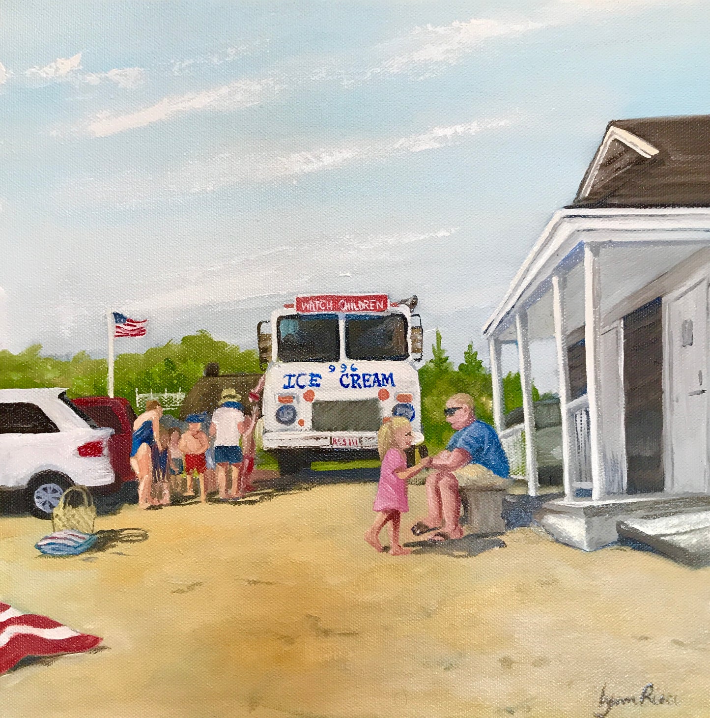 Time for Ice Cream - Oyster Pond - Artwork of Lynn Ricci