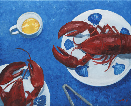Giclee of Lobster for Two - Artwork of Lynn Ricci