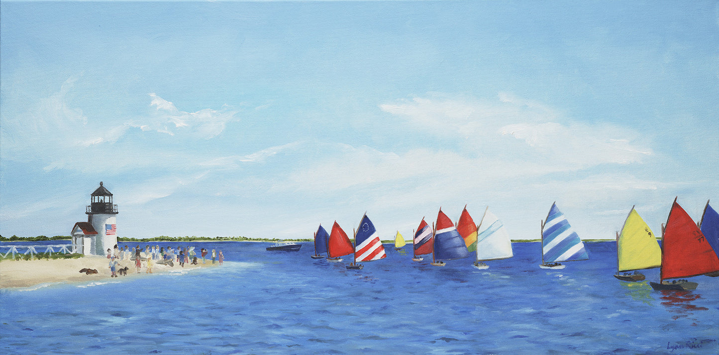 Giclee of Rainbow Parade - Nantucket - Artwork of Lynn Ricci