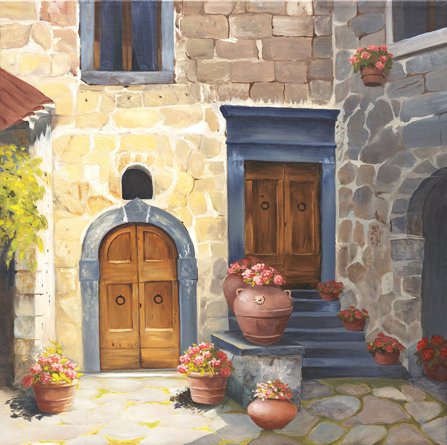 Giclee of Tuscan Double Doors - Artwork of Lynn Ricci