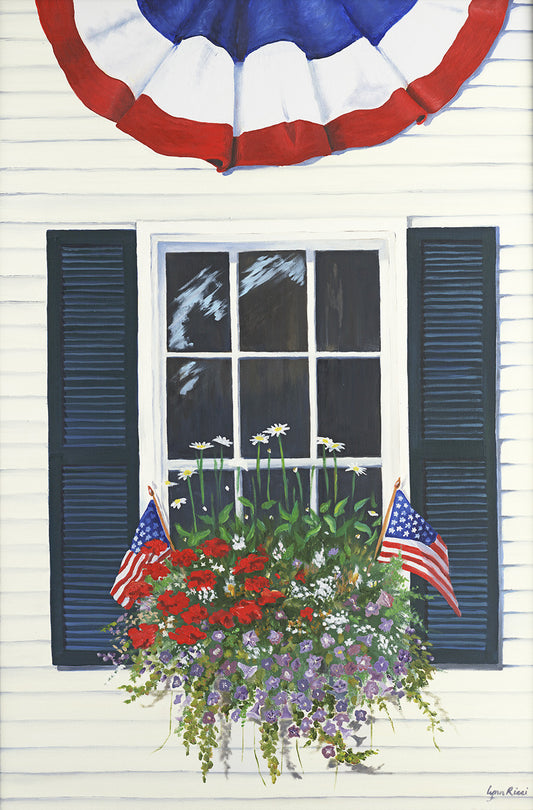 Giclee of Patriotic Window - Artwork of Lynn Ricci
