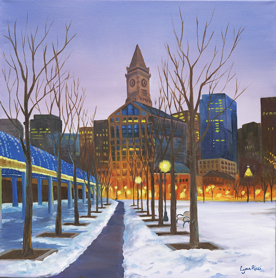 Columbus Park - North End Boston - Sold - Artwork of Lynn Ricci