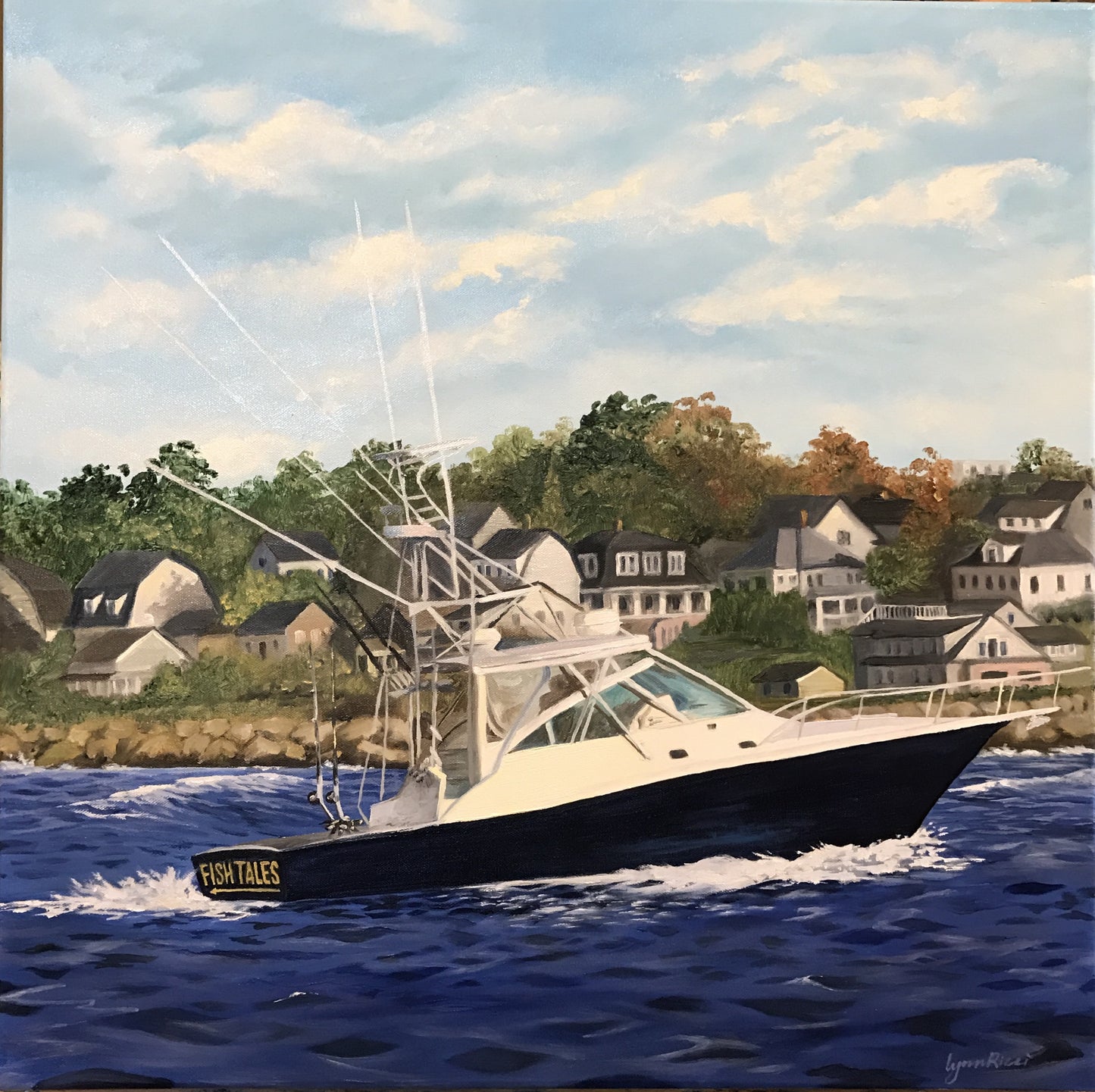 Fran's boat - Commissioned - Artwork of Lynn Ricci