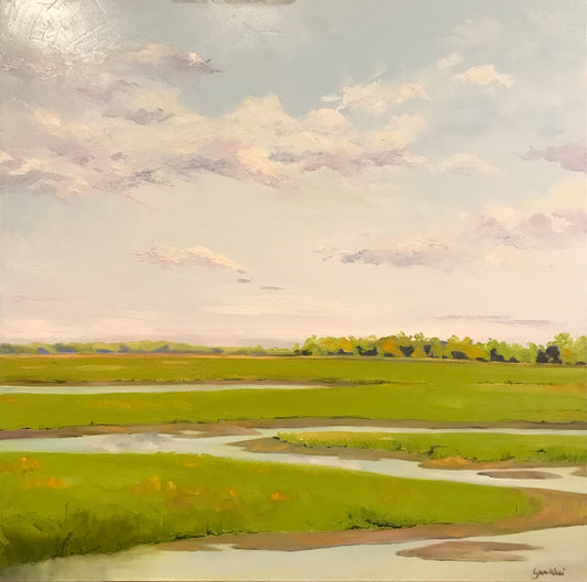 Newburyport Marshes at Low Tide - Artwork of Lynn Ricci