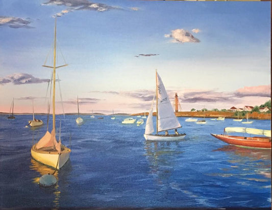 Marblehead Harbor Near Hovey Park - Commission - Artwork of Lynn Ricci
