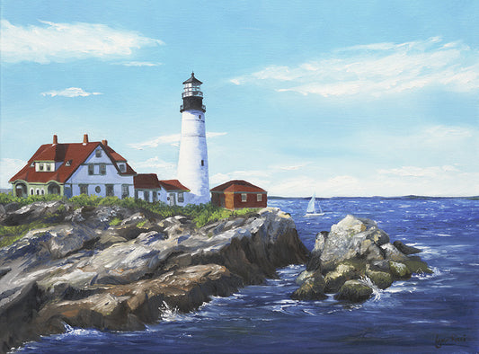 Giclee of Portland Head Lighthouse - Artwork of Lynn Ricci