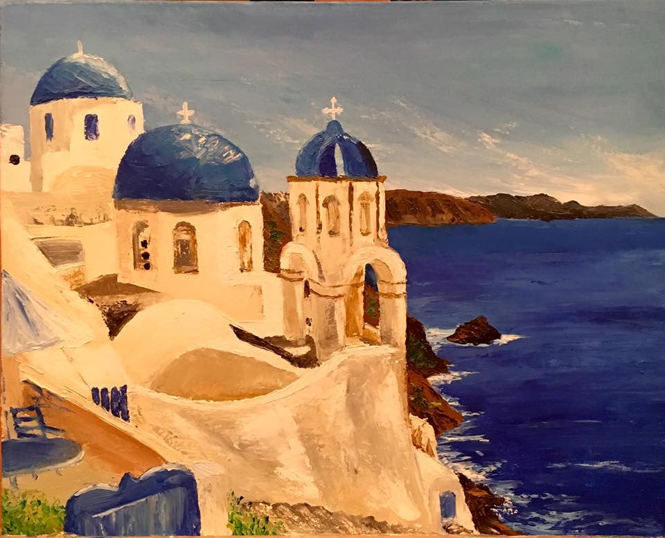 Santorini -- Commission - Artwork of Lynn Ricci