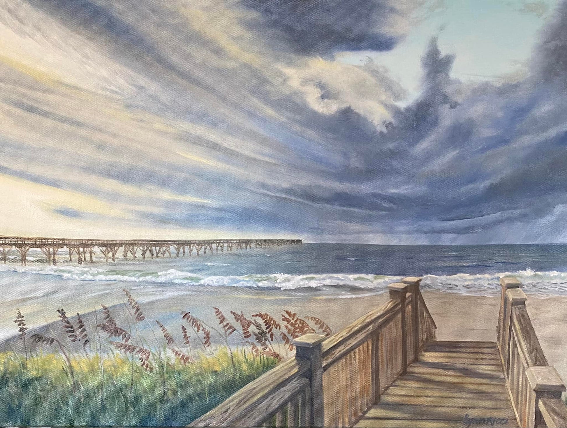 Passing Storm at Topsail - Artwork of Lynn Ricci