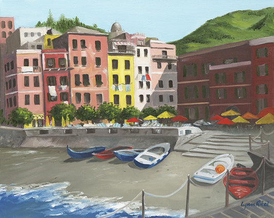 Giclee of Lunch in Vernazza - Artwork of Lynn Ricci