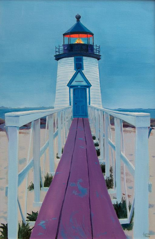 Brant Point Light - Artwork of Lynn Ricci