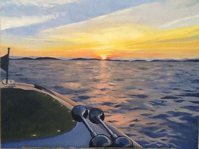 Lake at Sunset - Artwork of Lynn Ricci